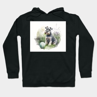 Miniature Schnauzer Watercolour Painting Hoodie